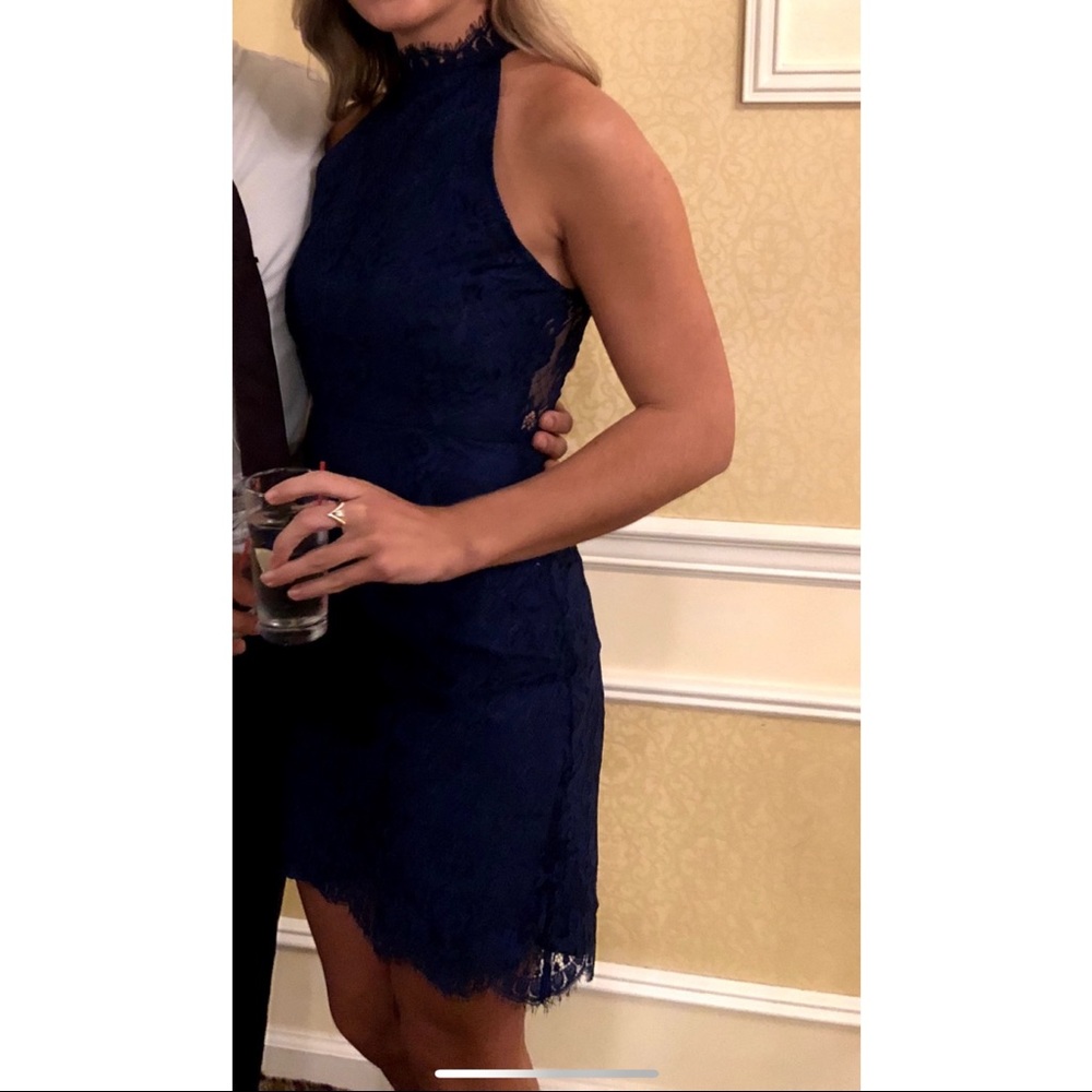 BB Cherie blue lace dress